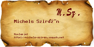 Michels Szirén névjegykártya